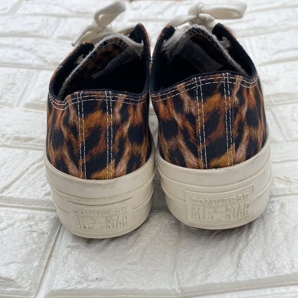 Converse All Star Lift Ox EGRET/BLACK/EGRET CTAS Platform Animal Print 6.5 - Picture 4 of 10